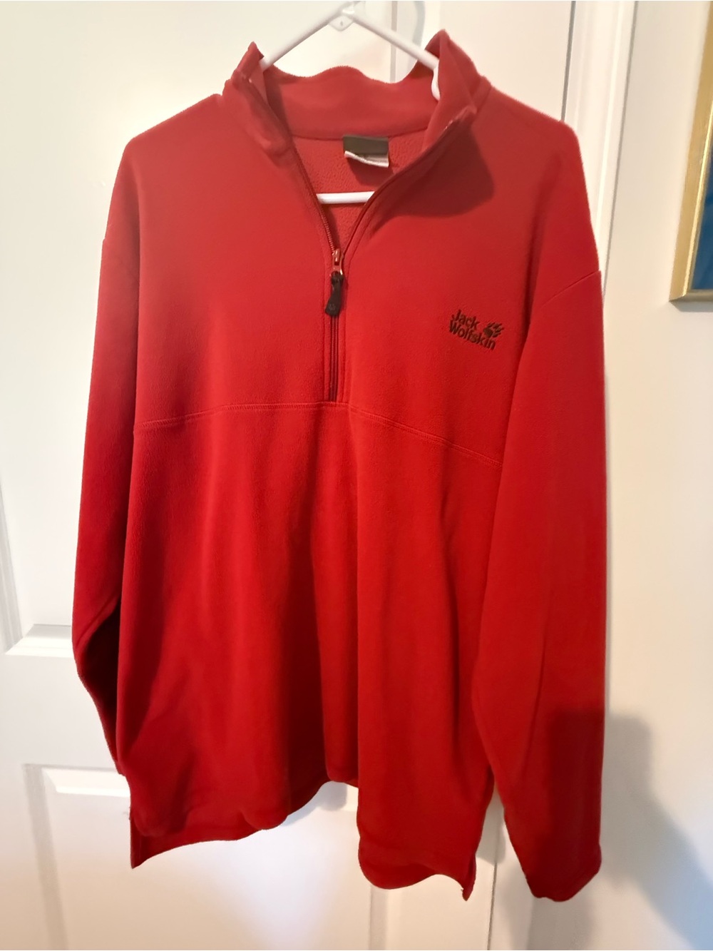 Jack Wolfskin Men's Red Half-Zip Fleece Pullover